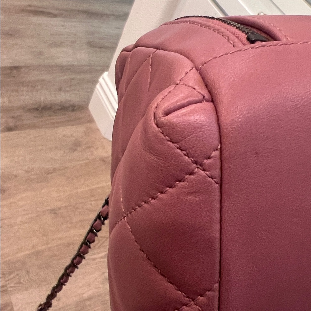 Chanel Trendy CC Top Handle Bowling Bag Quilted Medium Mauve Pink Lilac - Picture 11 of 17